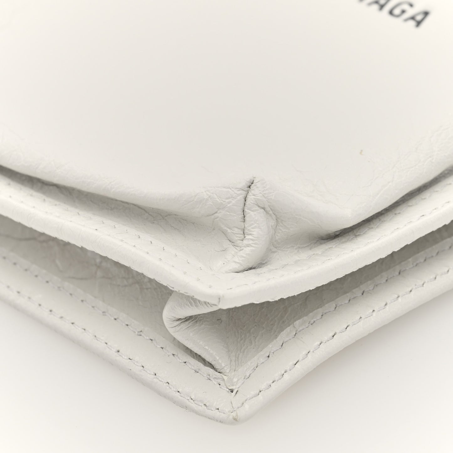 Agneau Arena Small Explorer Crossbody Pouch White