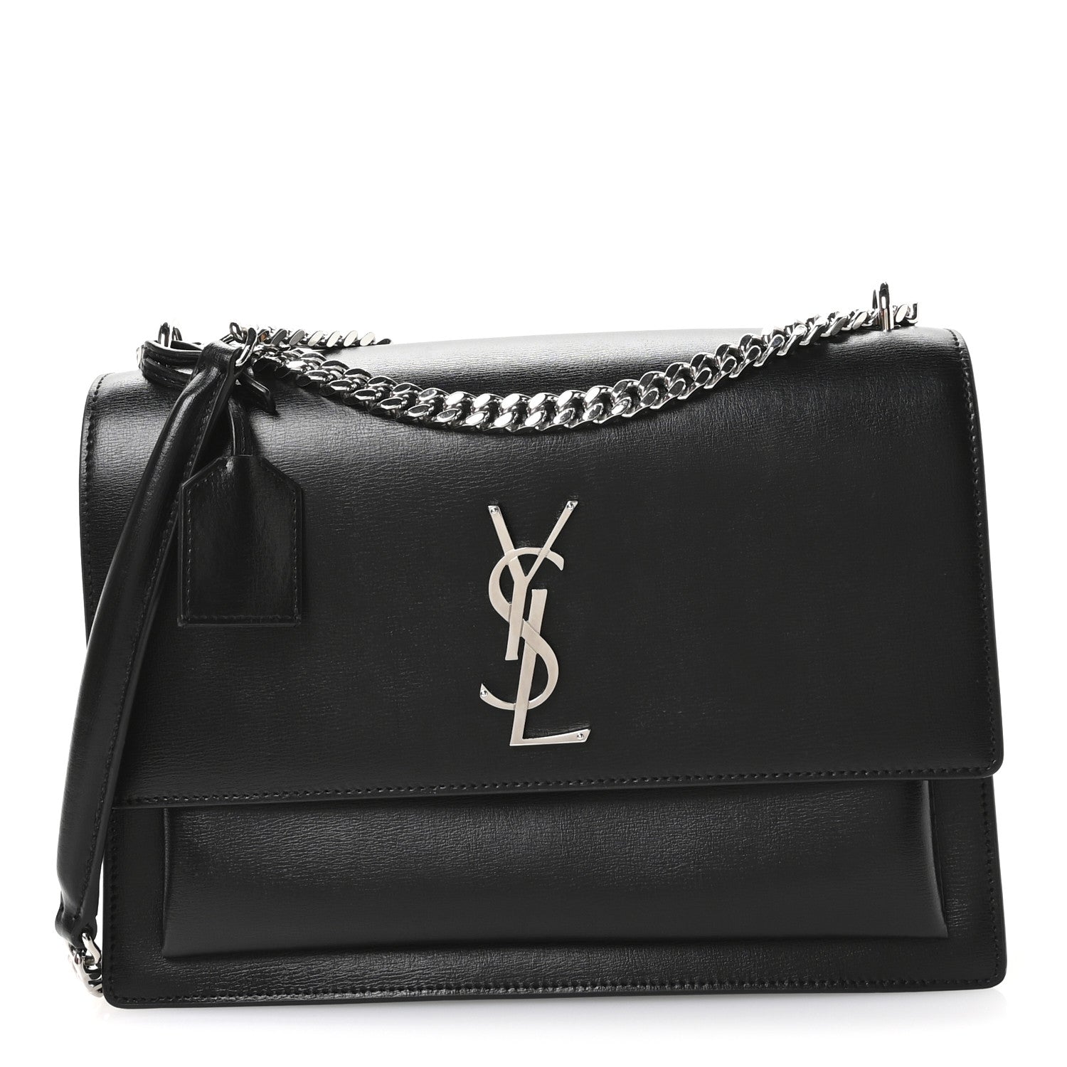 Saint Laurent Calfskin Large Monogram Sunset Black 1 of 12