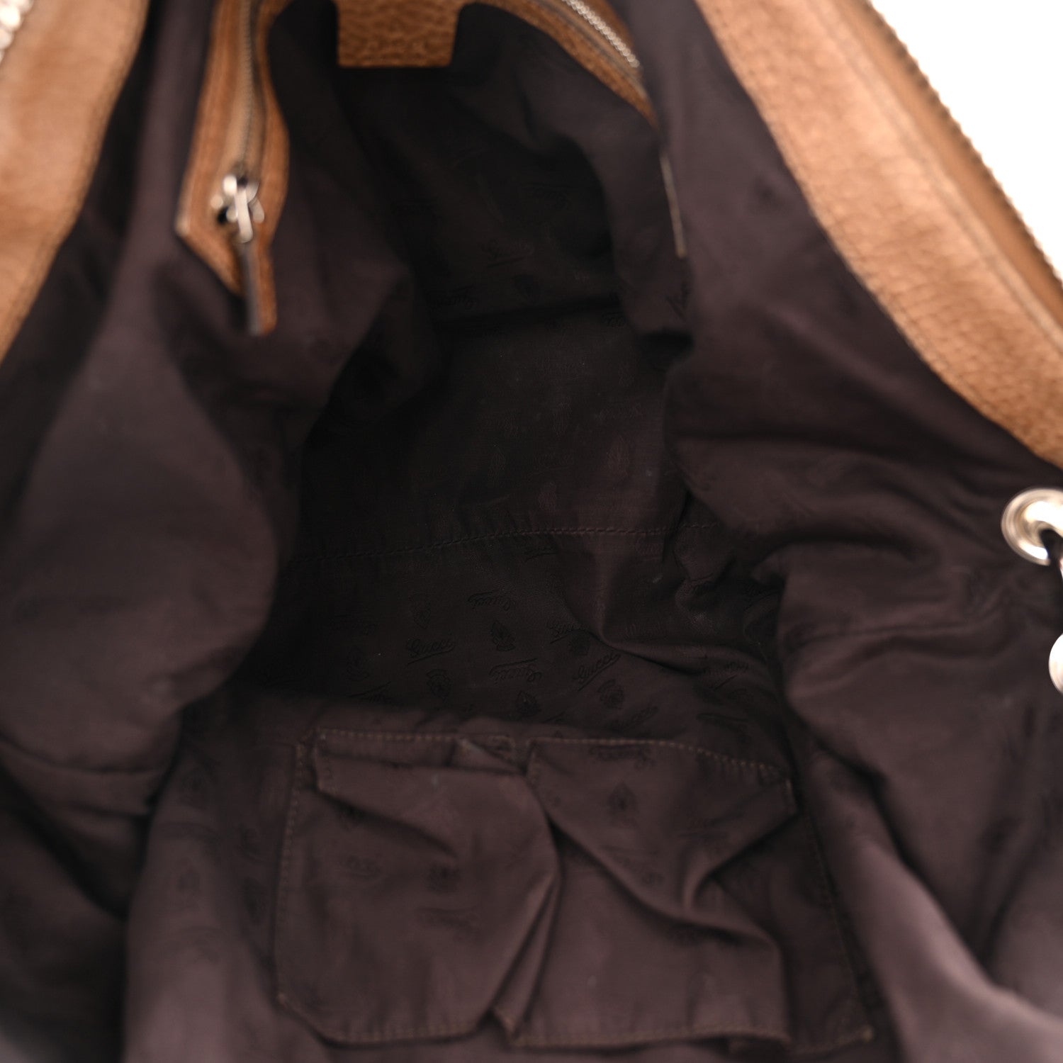 Gucci Monogram Bamboo Bar Medium Tote Brown 5 of 10