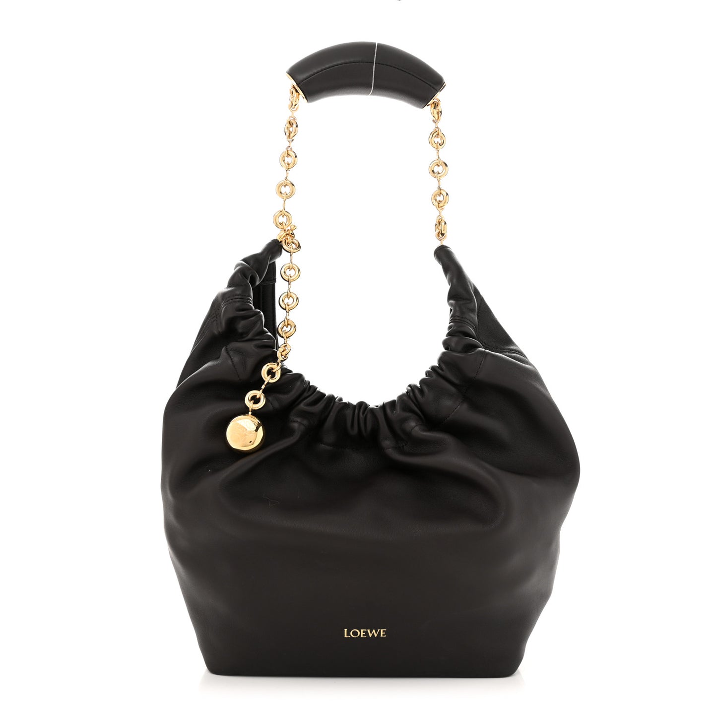 Nappa Small Squeeze Bag Dark Brown