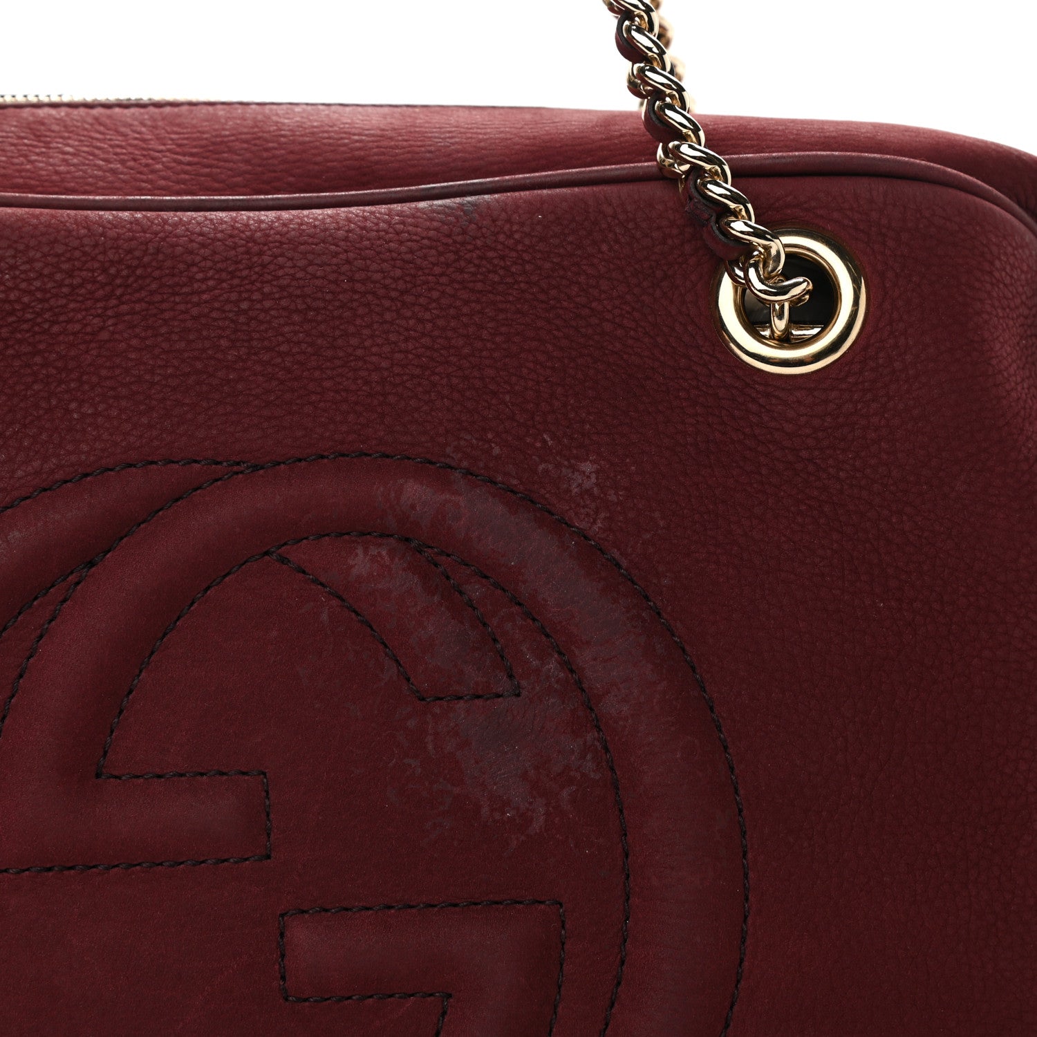 Gucci Vitello Range Medium Soho Bowler Burgundy 11 of 14