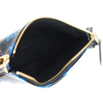 Louis Vuitton Colored Monogram Mini Pochette Accessories Blue Black 5 of 6