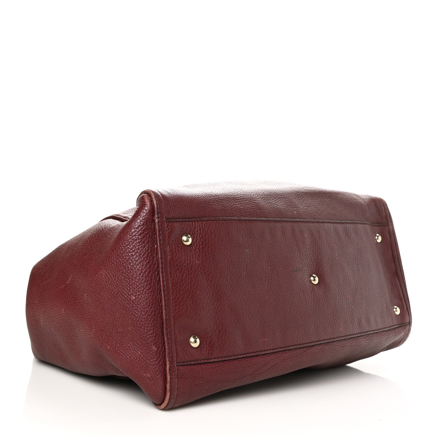 Gucci Pebbled Calfskin Large Soho Shoulder Bag Bordeaux 4 of 11
