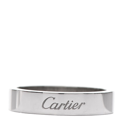 Cartier Platinum 4mm C De Wedding Band Ring 51 5.75 1 of 5