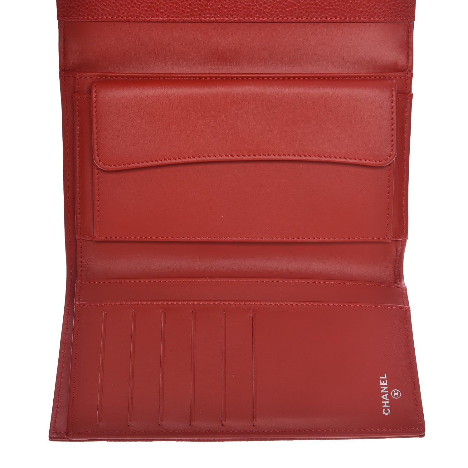 Chanel Caviar Quilted Large Flap Wallet Red 5 of 9