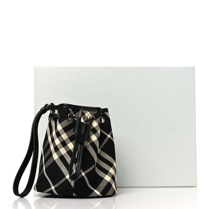 Burberry Check Mini Drawstring Pouch Black Calico 10 of 10