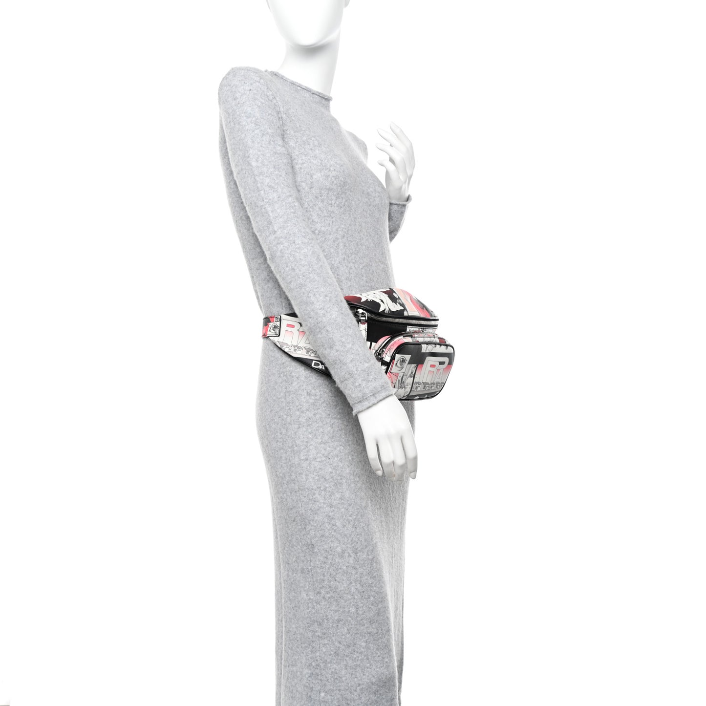 X JAMES JEAN Vitello DNA Flat Belt Bag Black