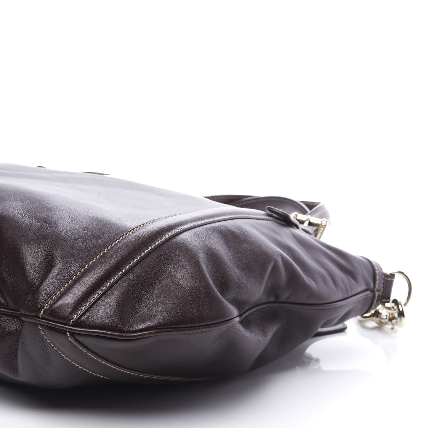 Calfskin Medium Britt Bag Dark Brown