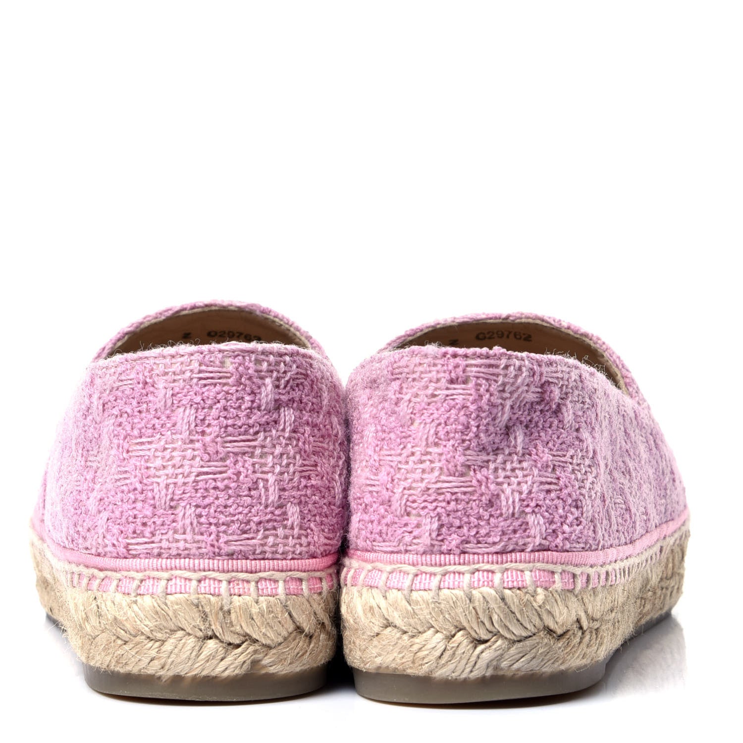 Chanel Tweed Patent CC Espadrilles 39 Pink Black 6 of 12