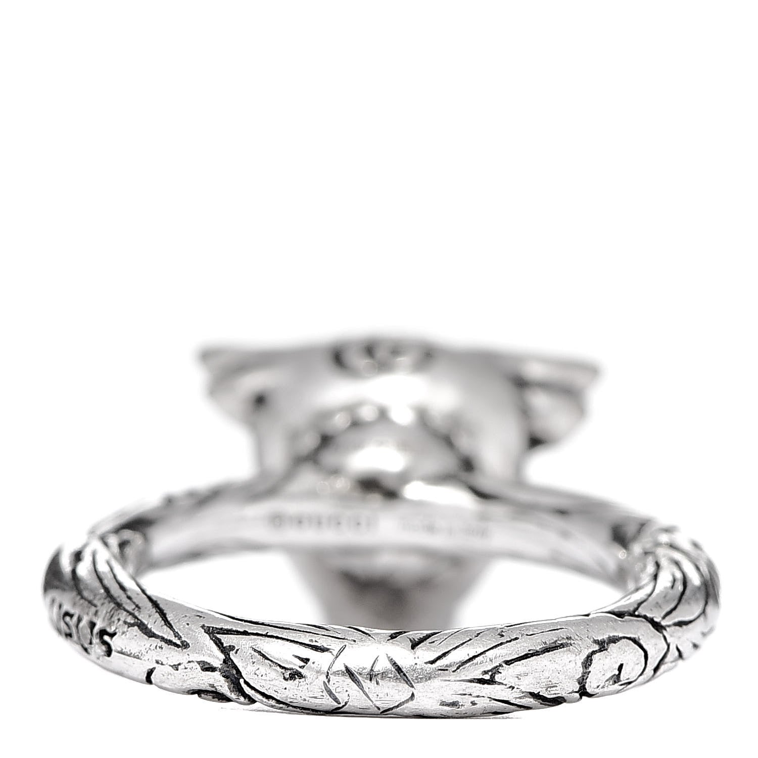 Gucci Sterling Silver Anger Forest Bull's Head Ring 56 7.5 4 of 5