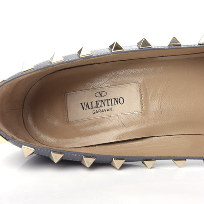Valentino Garavani Pebbled Calfskin Rockstud 85mm Pumps 37.5 Light Stone 8 of 9