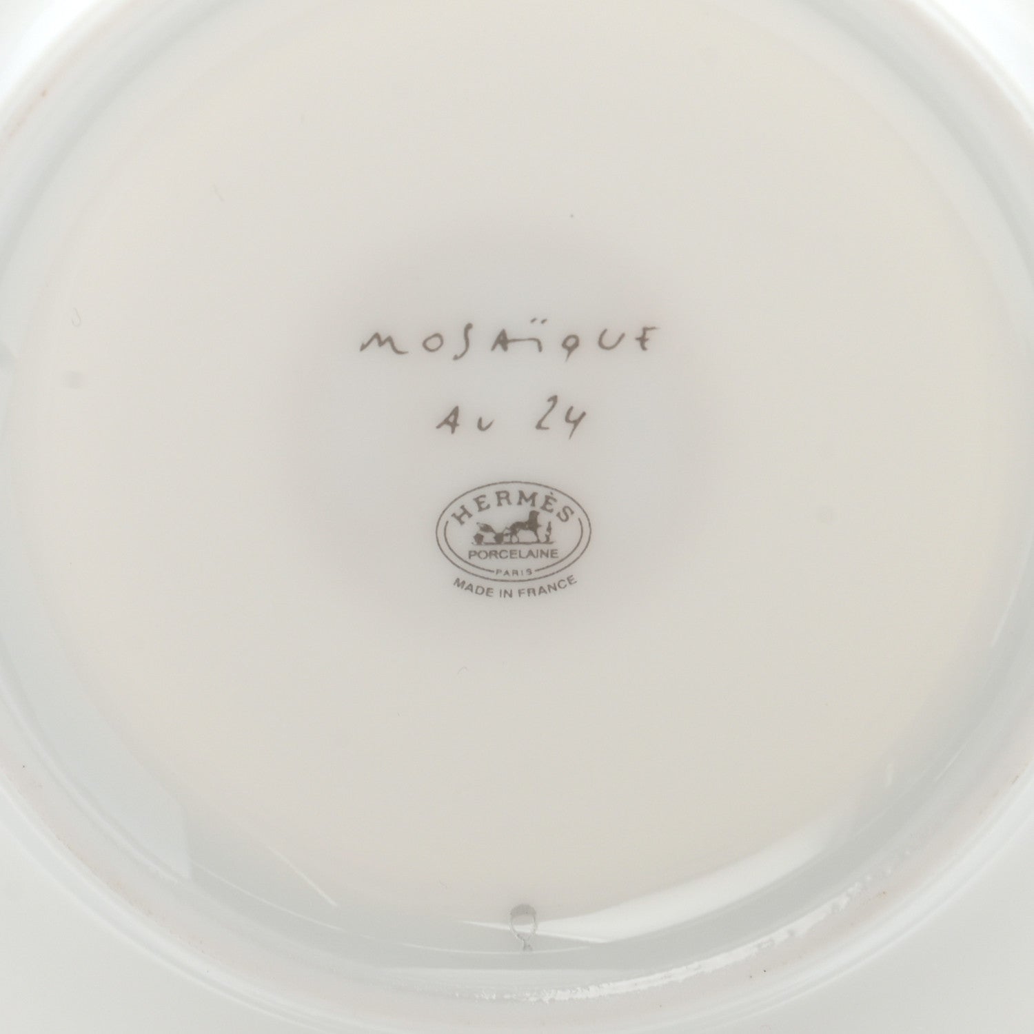 Hermes Porcelain Mosaique Au 24 Gold Tea Cup And Saucer Set Of 2 8 of 11