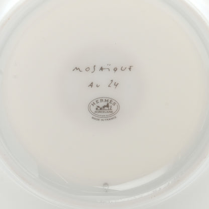 Hermes Porcelain Mosaique Au 24 Gold Tea Cup And Saucer Set Of 2 8 of 11