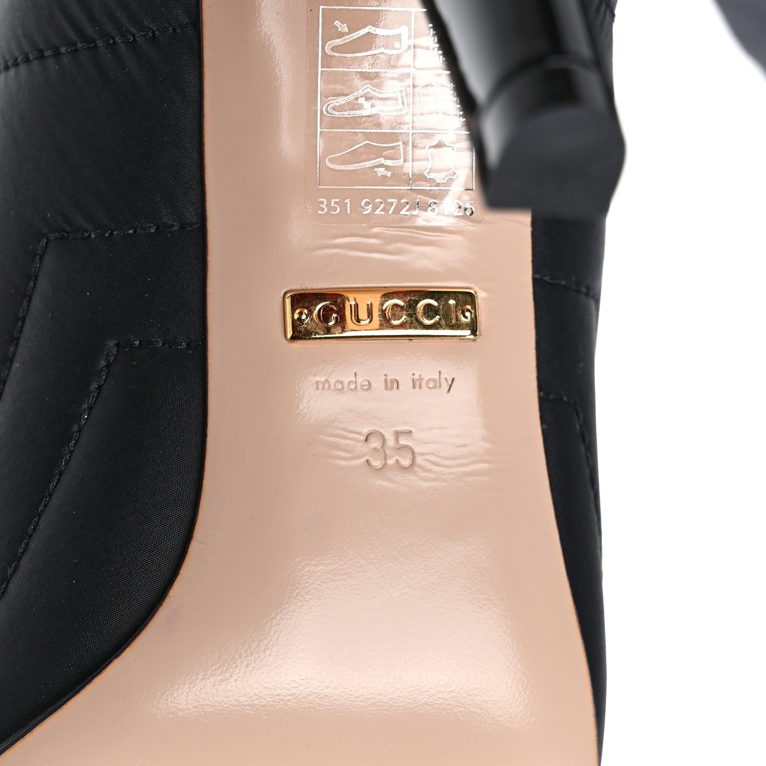 Gucci Nylon GG Matelasse 95mm Ankle Boots 35 Black 6 of 8