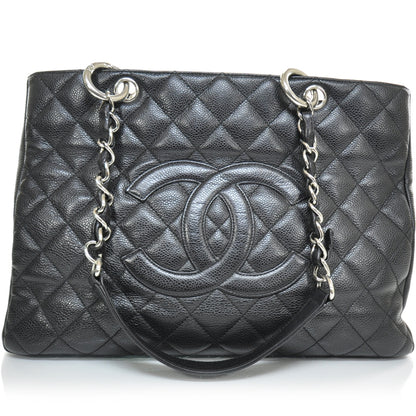Chanel Caviar Quilted Grand Shopping Tote GST Black 1 of 12
