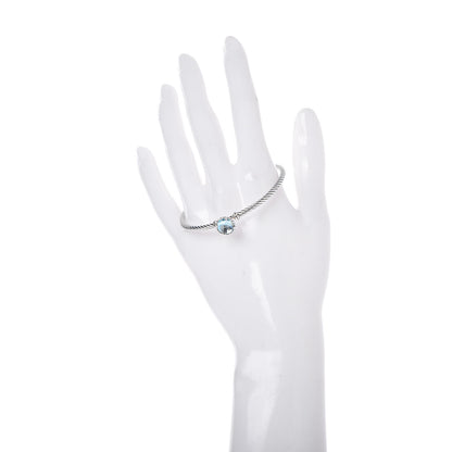 David Yurman Sterling Silver Blue Topaz 3mm Chatelaine Bracelet 2 of 4