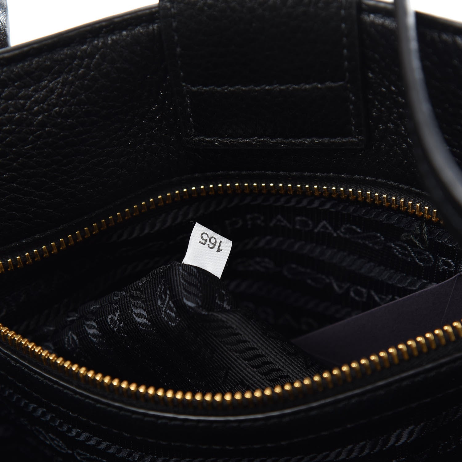 Prada Vitello Daino Shopping Tote Black 7 of 9