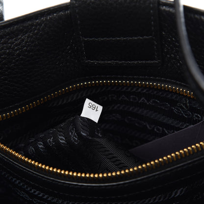 Prada Vitello Daino Shopping Tote Black 7 of 9