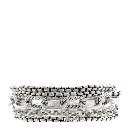 David Yurman Sterling Silver Multi Row Chain Bracelet 1 of 3
