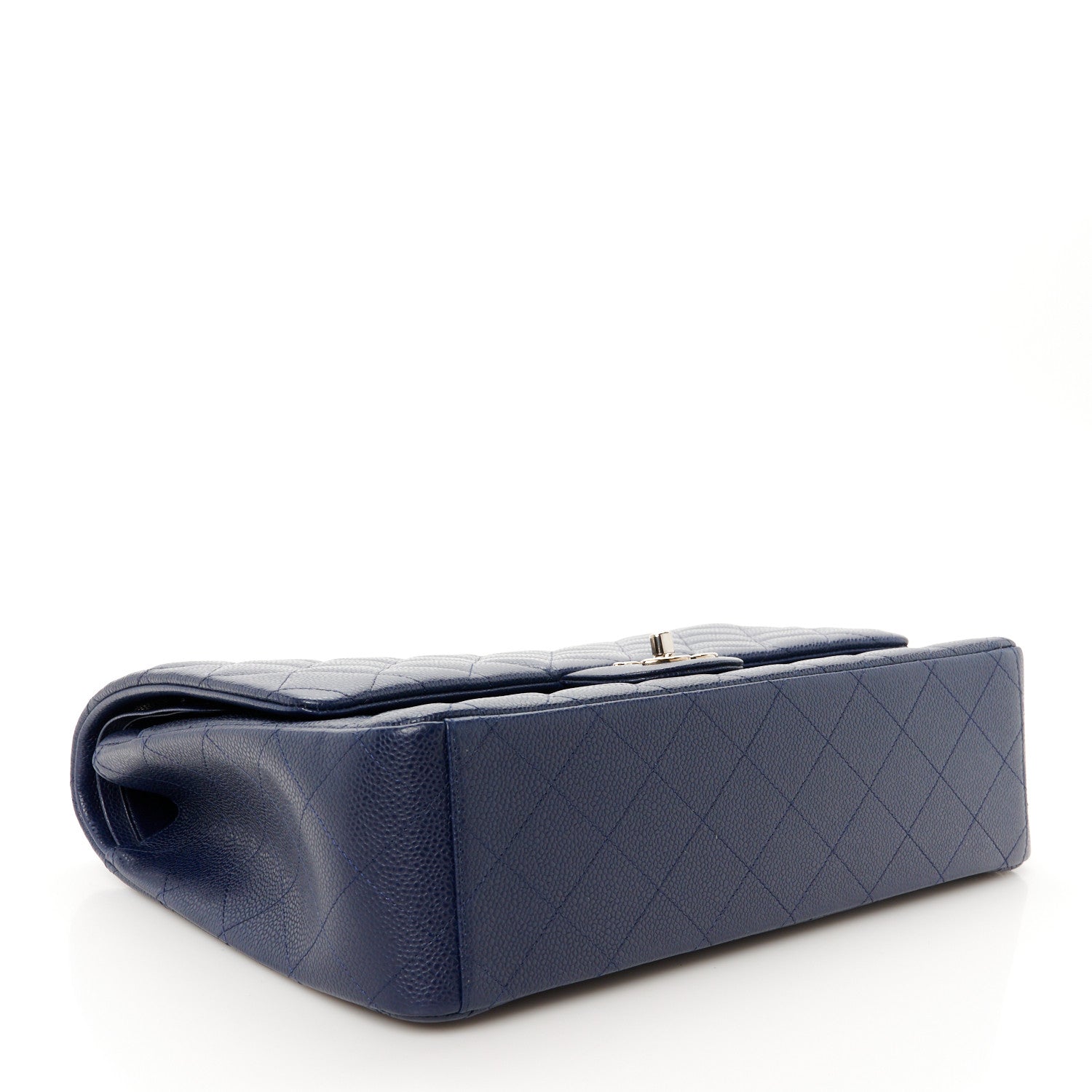 Chanel Caviar Quilted Maxi Double Flap Navy Blue 4 of 12