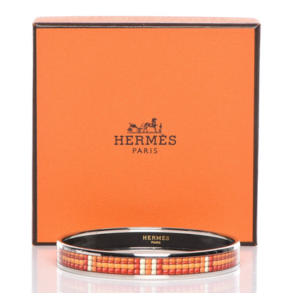 Hermes Enamel Printed Narrow Bracelet 70 7 of 7