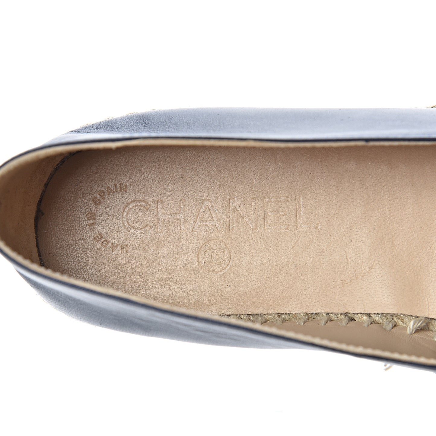 Lambskin CC Espadrilles 39 Navy Black