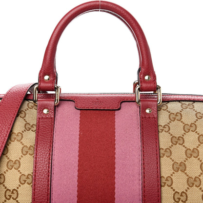 Gucci Monogram Vintage Web Medium Boston Red 10 of 10