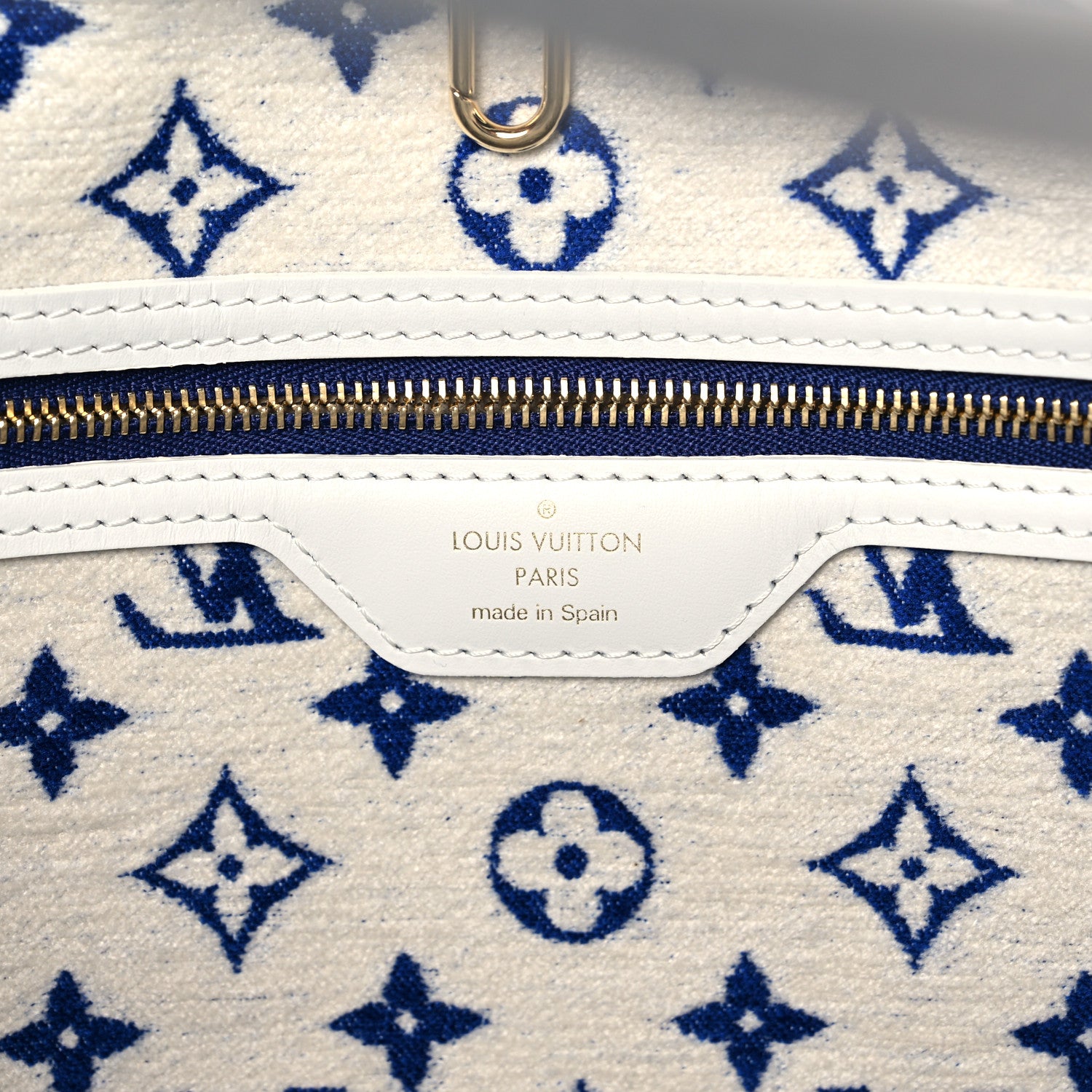 Louis Vuitton Jacquard Velvet Monogram LV Match Neverfull MM Bleu 7 of 9