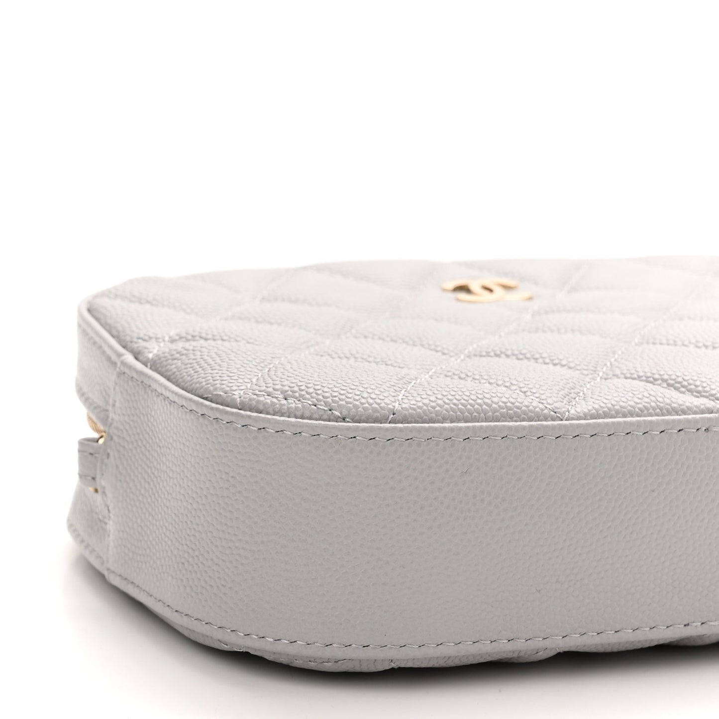 Caviar Quilted Camera Case Grey