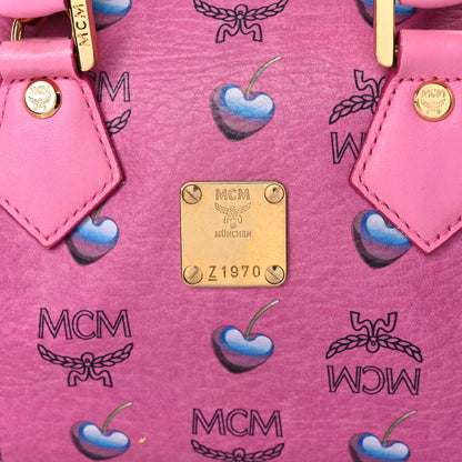 MCM Sweet Visetos Mini Boston Bag Pink 14 of 16