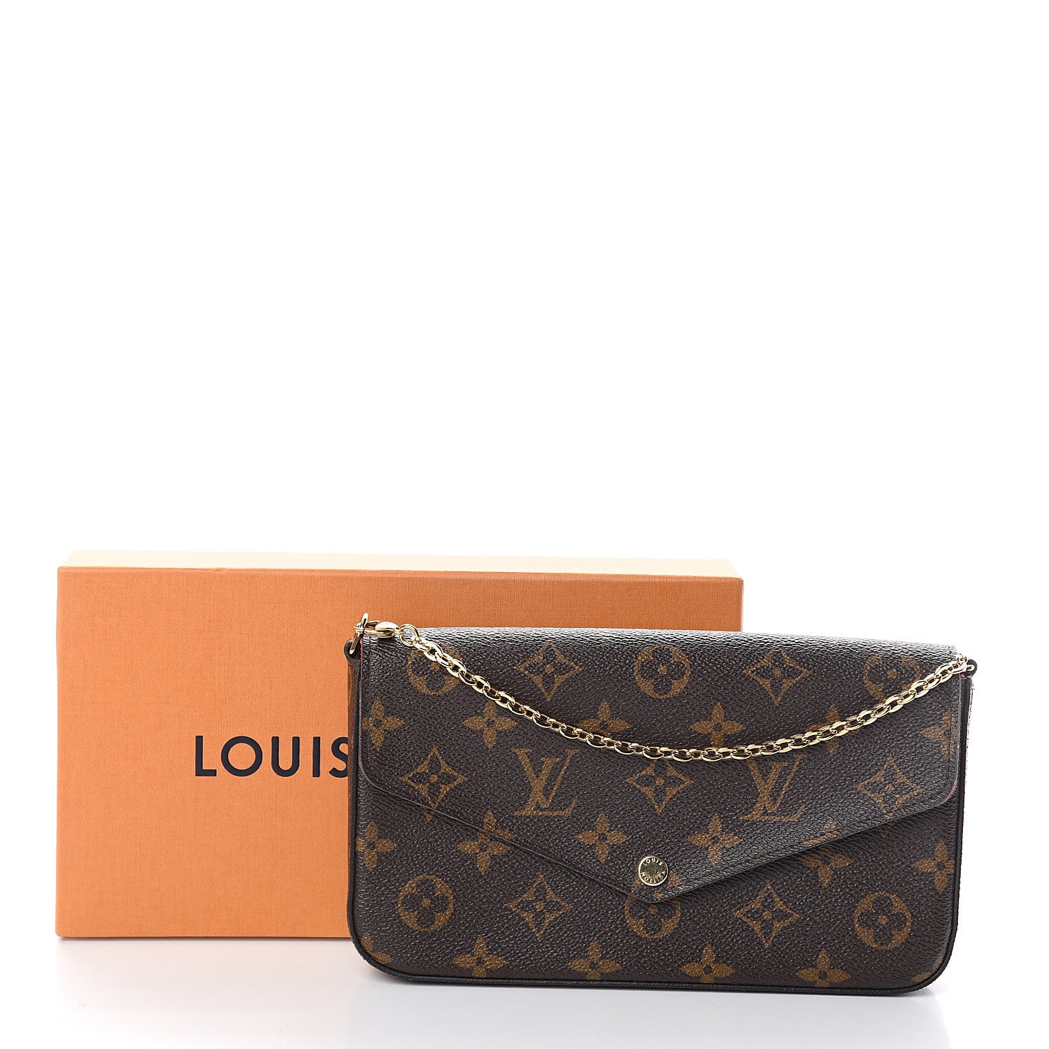 Louis Vuitton Monogram Pochette Felicie Chain Wallet Fuchsia 8 of 8