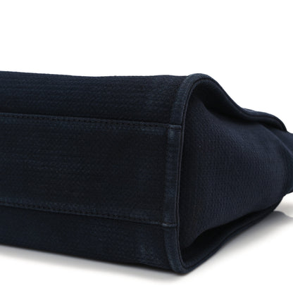 Chanel Mixed Fibers Small Deauville Tote Navy 11 of 13