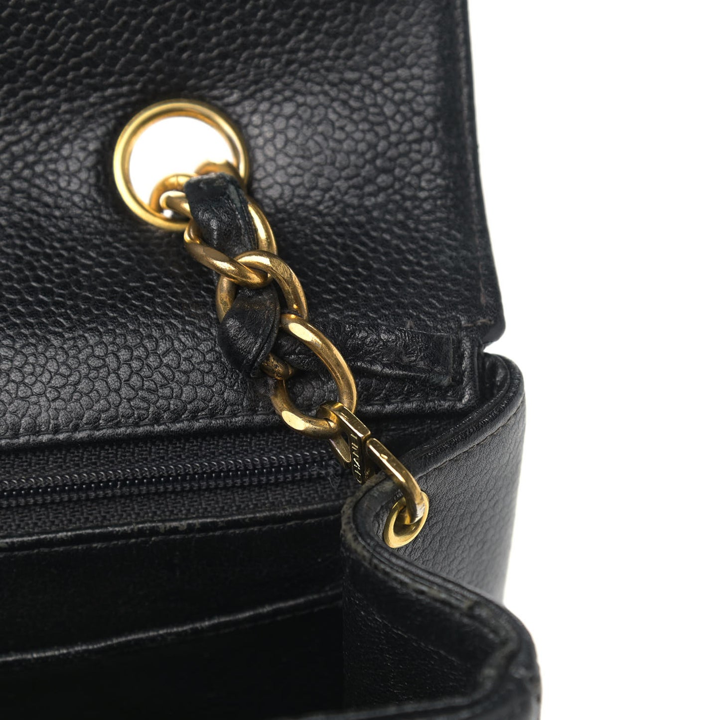 Caviar Quilted Medium Single Flap Black