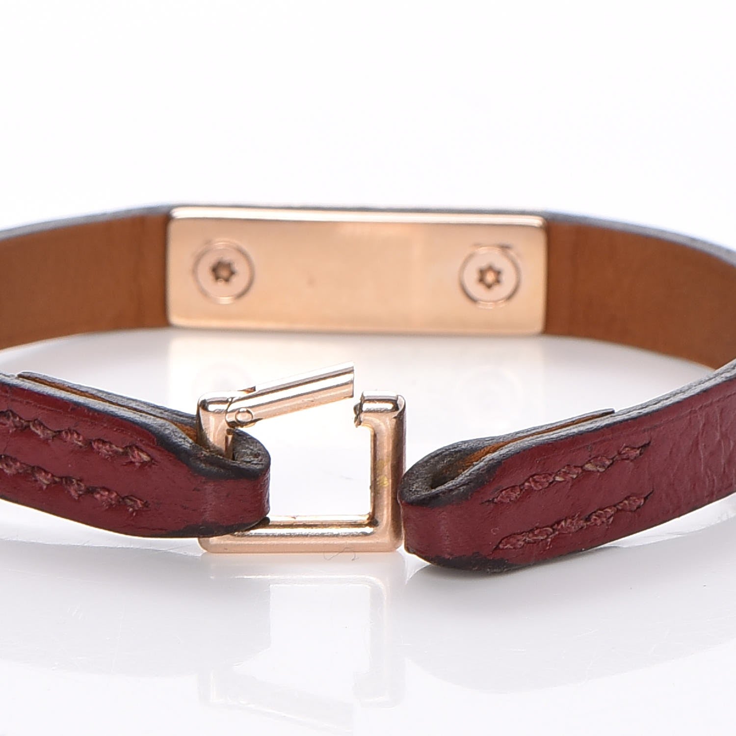 Hermes Epsom Micro Rivale Bracelet XS Rouge Grenat 4 of 7