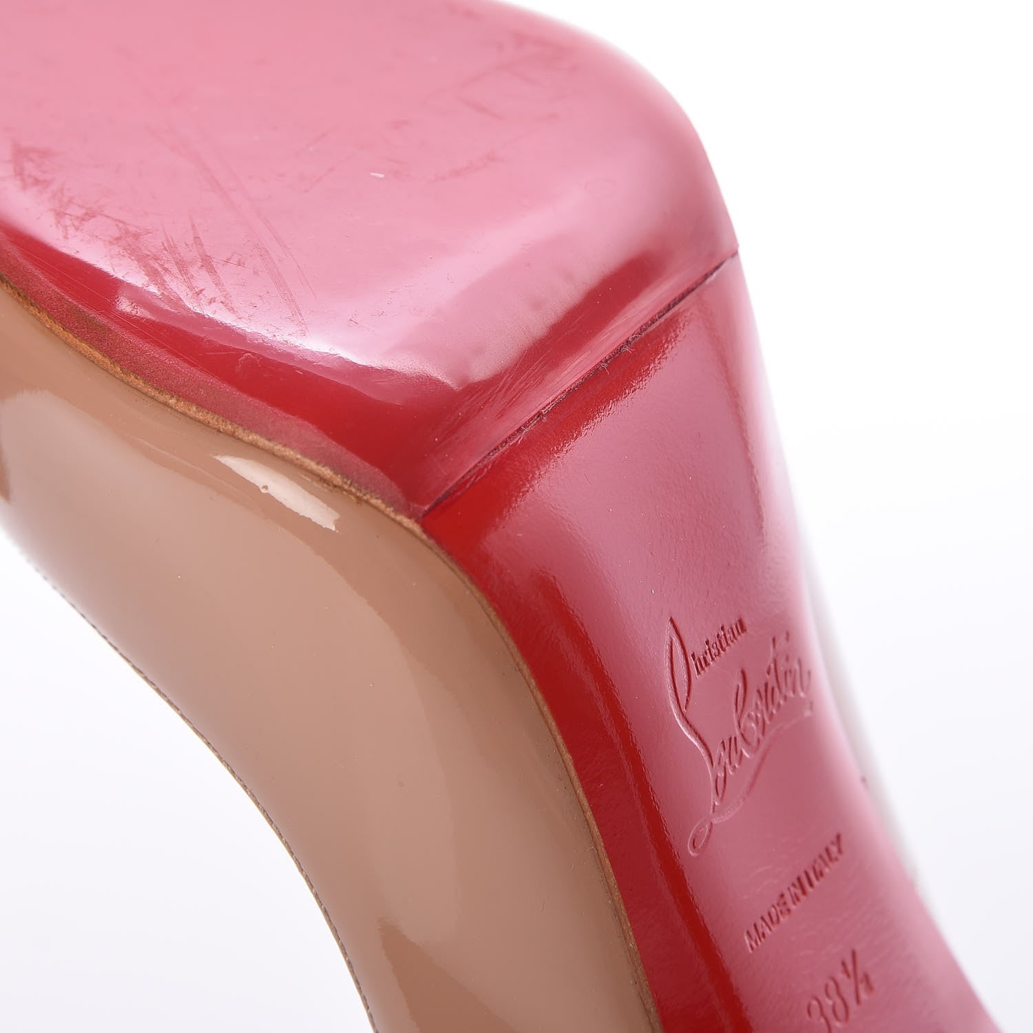 Christian Louboutin Patent Pigalle 120 Pumps 38.5 Nude 11 of 11