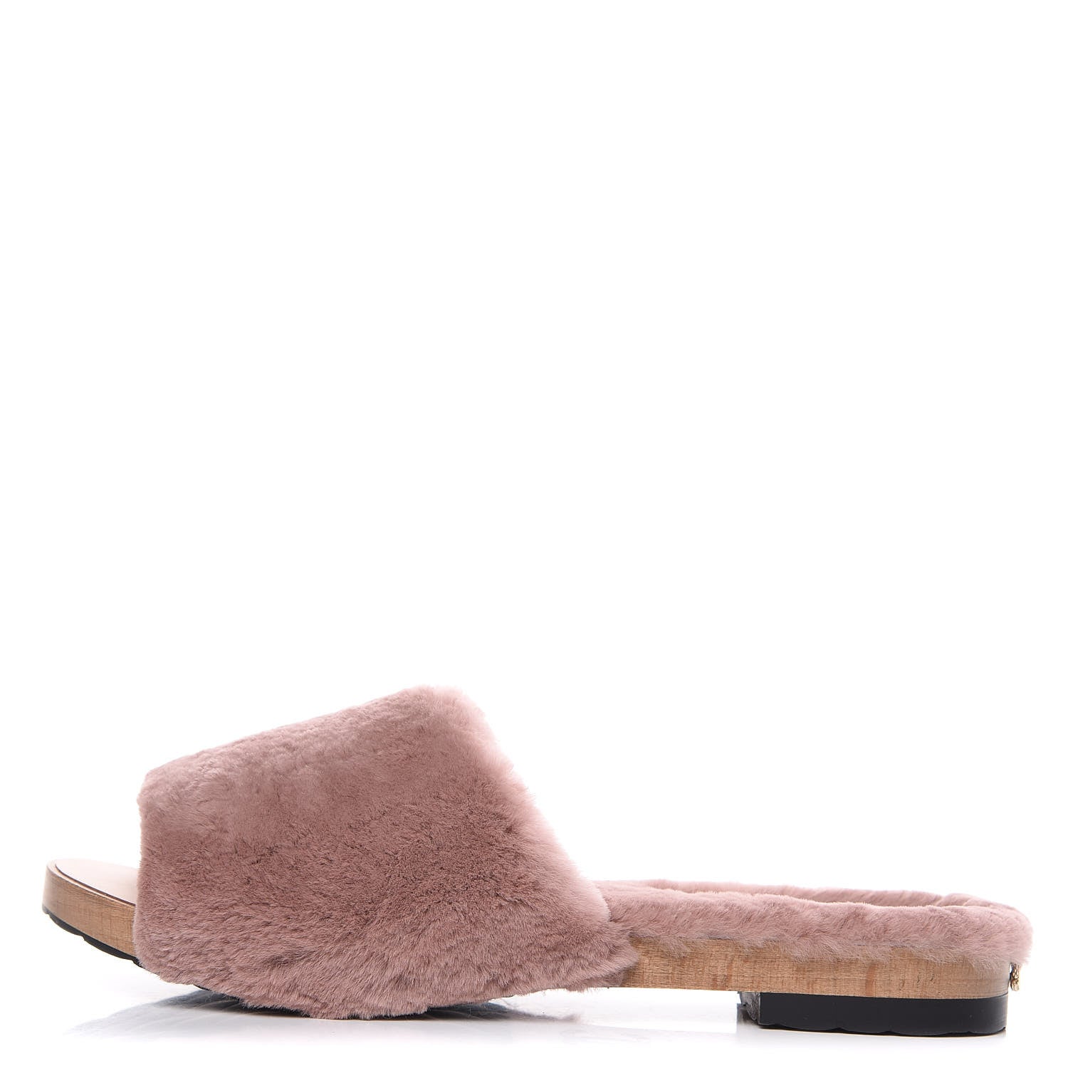 Chanel Orylag Fur Flat Sandals 41 Light Pink 1 of 8