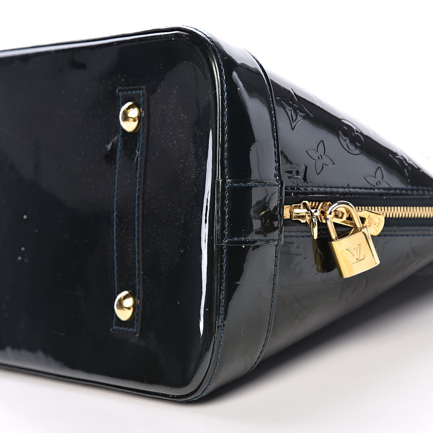 Louis Vuitton Vernis Alma MM Blue Nuit 11 of 14
