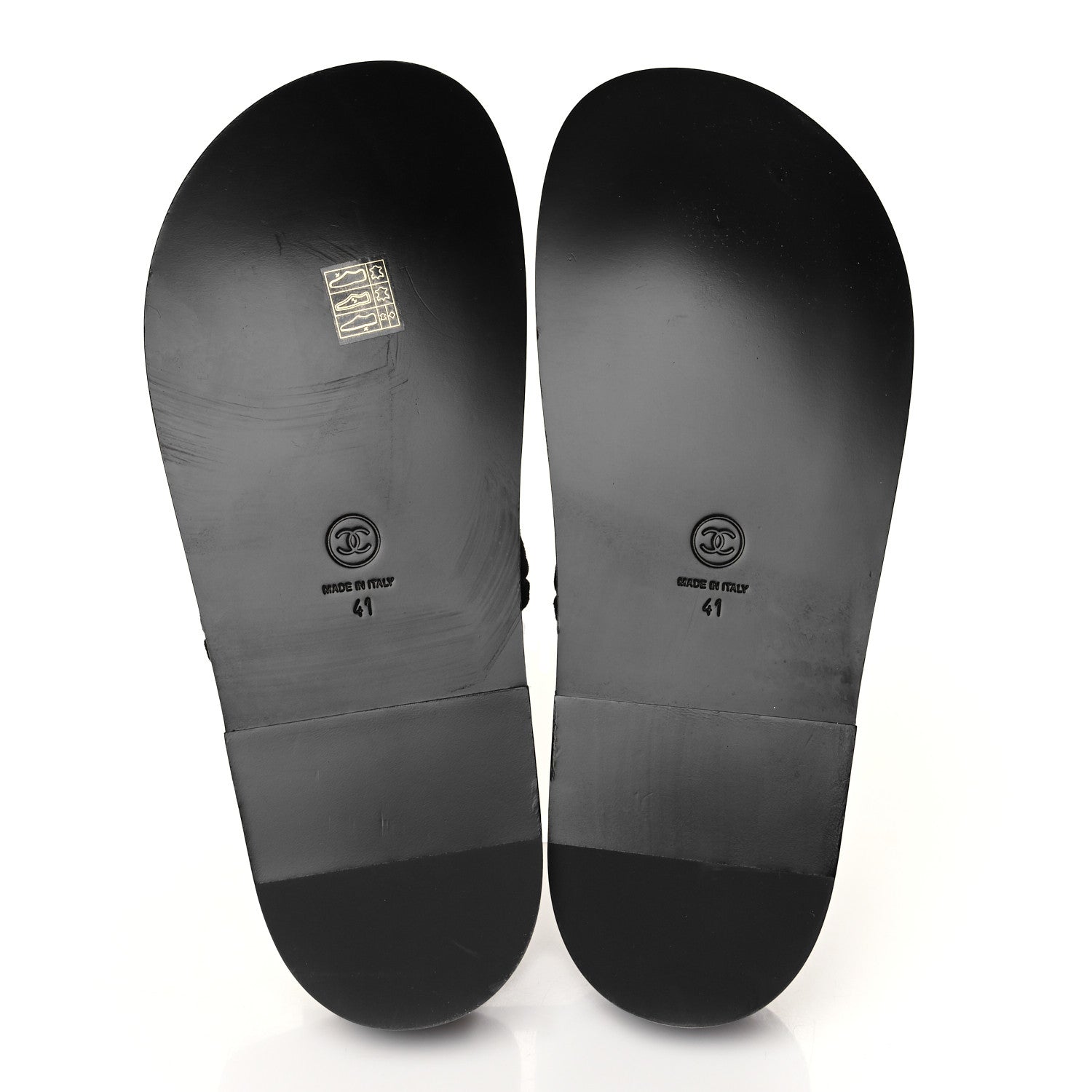 Chanel Suede Stitched Resin CC Mules 41 Black 5 of 8