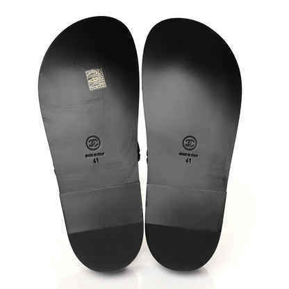 Chanel Suede Stitched Resin CC Mules 41 Black 5 of 8