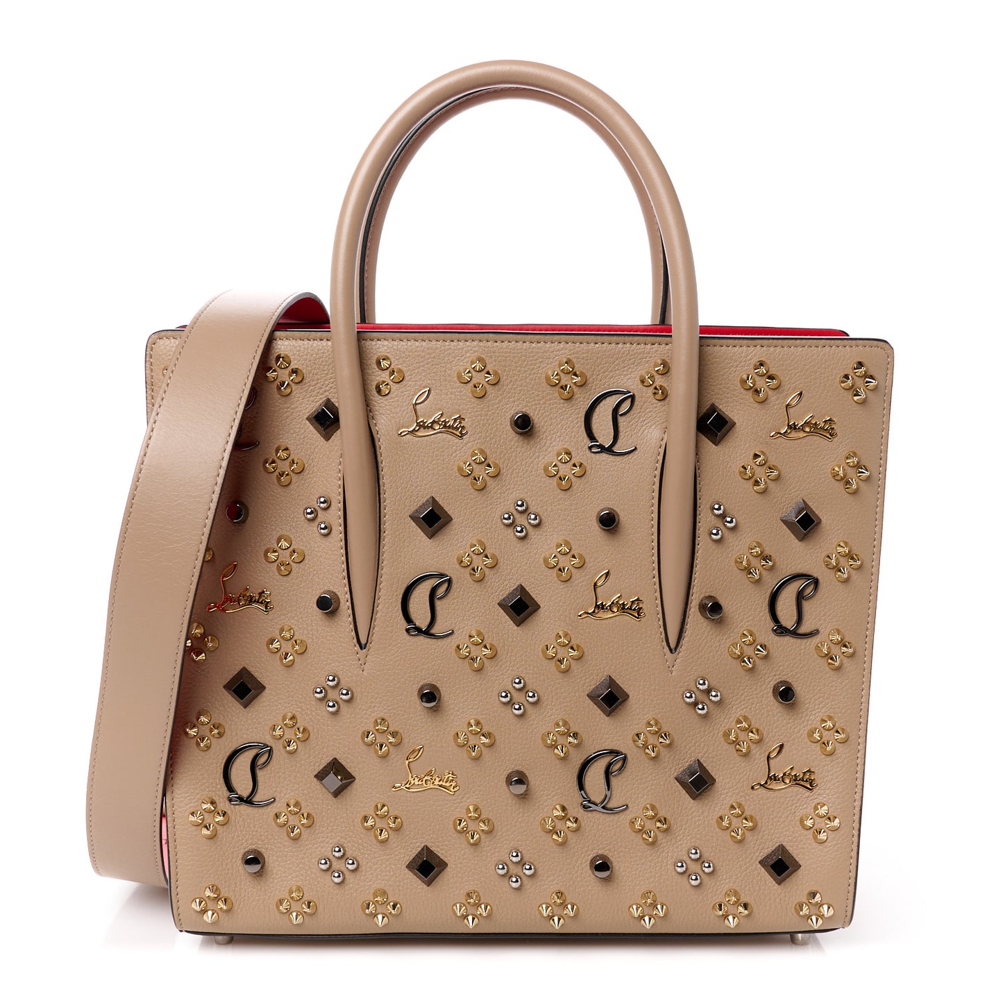 Calfskin Spikes Loubinthesky Medium Paloma Roca