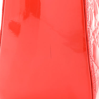 Christian Dior Patent Cannage Large Lady Dior Red 16 of 18