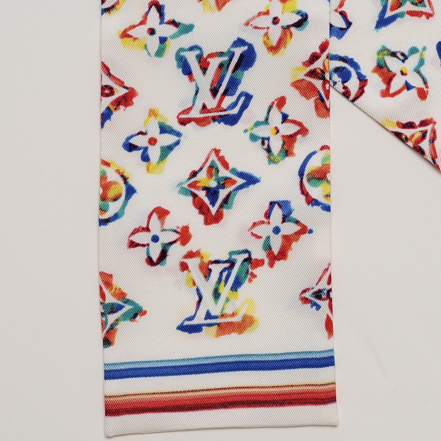 Louis Vuitton Silk Monogram Rainbow Bandeau White 3 of 4
