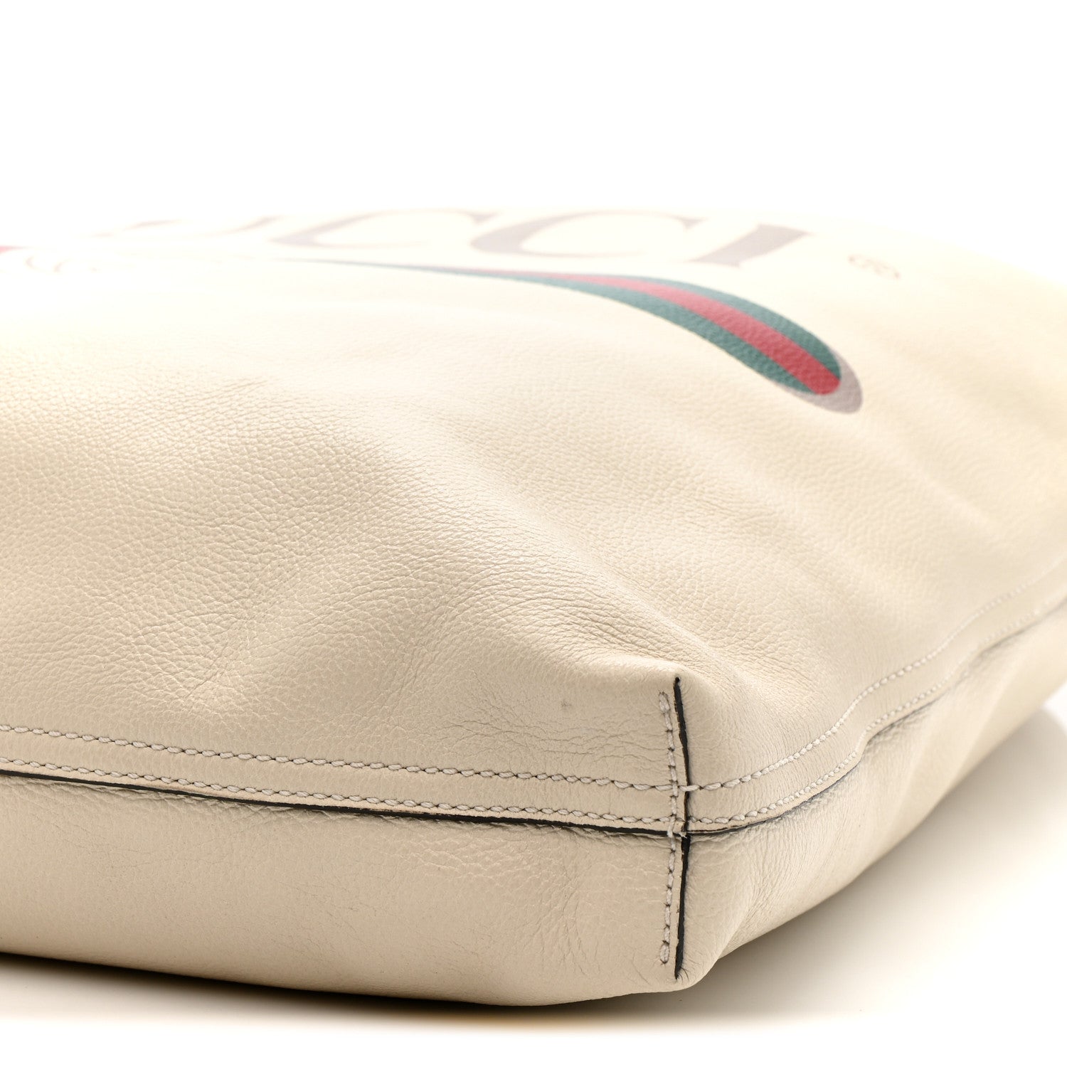 Gucci Calfskin Mens Logo Tote White 10 of 12