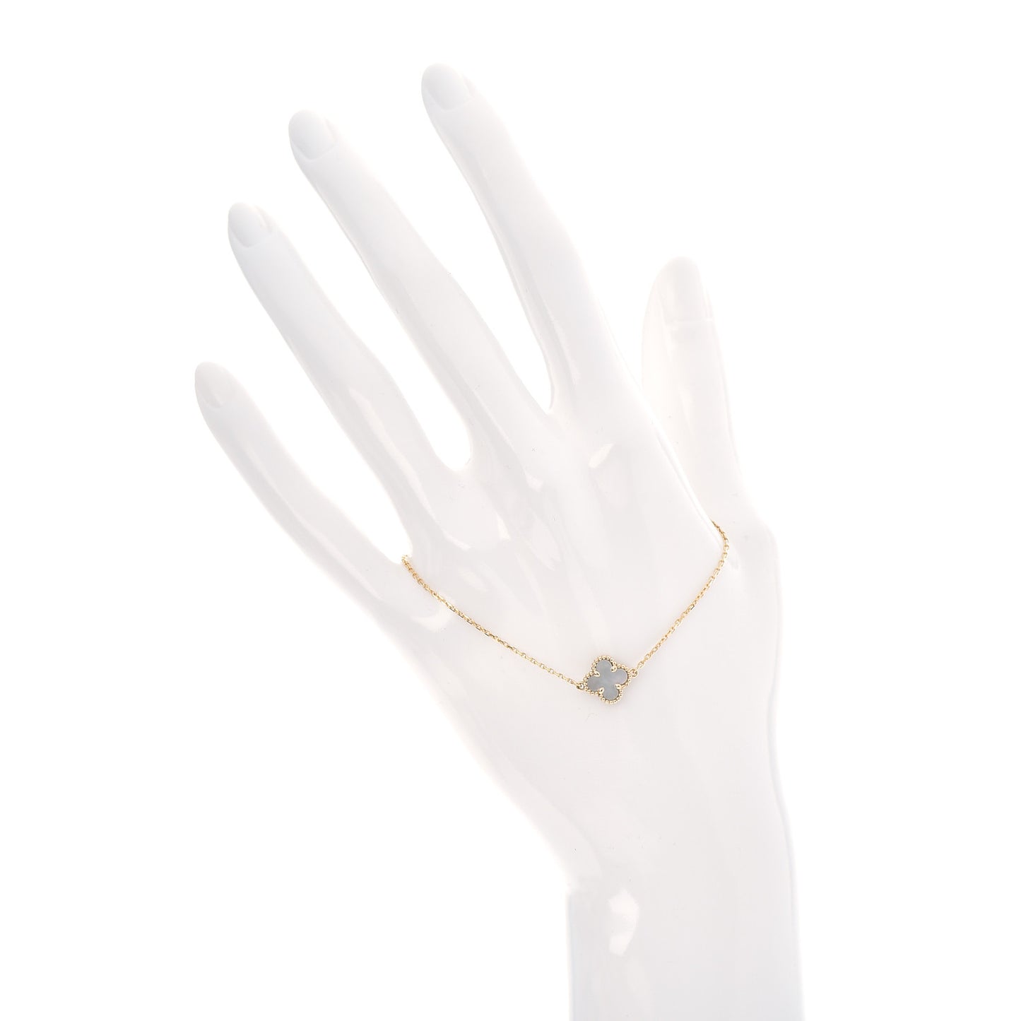 18K Yellow Gold Mother of Pearl Sweet Alhambra Bracelet