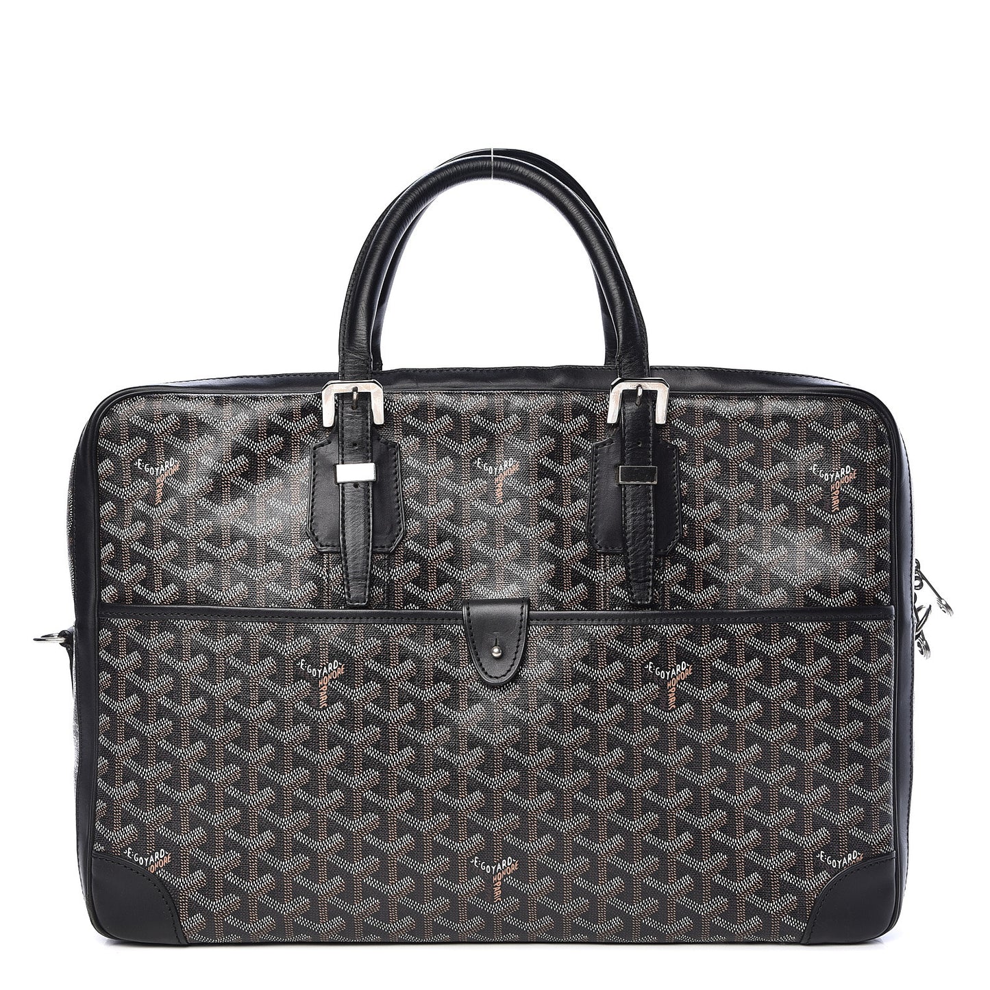 Goyardine Ambassade MM Briefcase Black