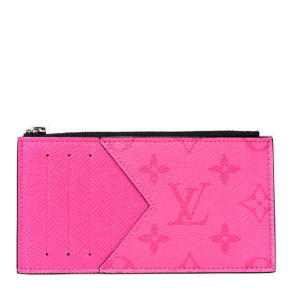 Louis Vuitton Taigarama Coin Card Holder Fuchsia 1 of 7