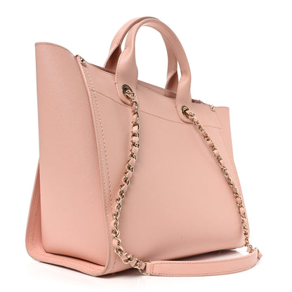 Chanel Caviar Small Studded Deauville Tote Light Pink 3 of 11
