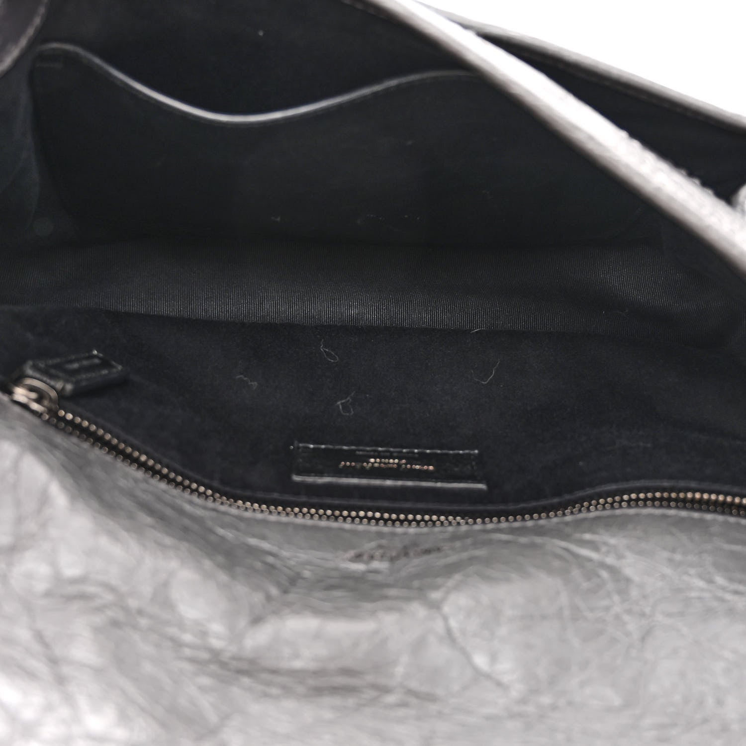 Saint Laurent Crinkled Calfskin Matelasse Monogram Medium Niki Chain Satchel Fog 5 of 11