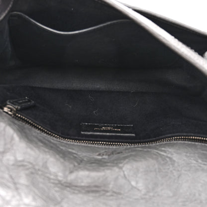 Saint Laurent Crinkled Calfskin Matelasse Monogram Medium Niki Chain Satchel Fog 5 of 11