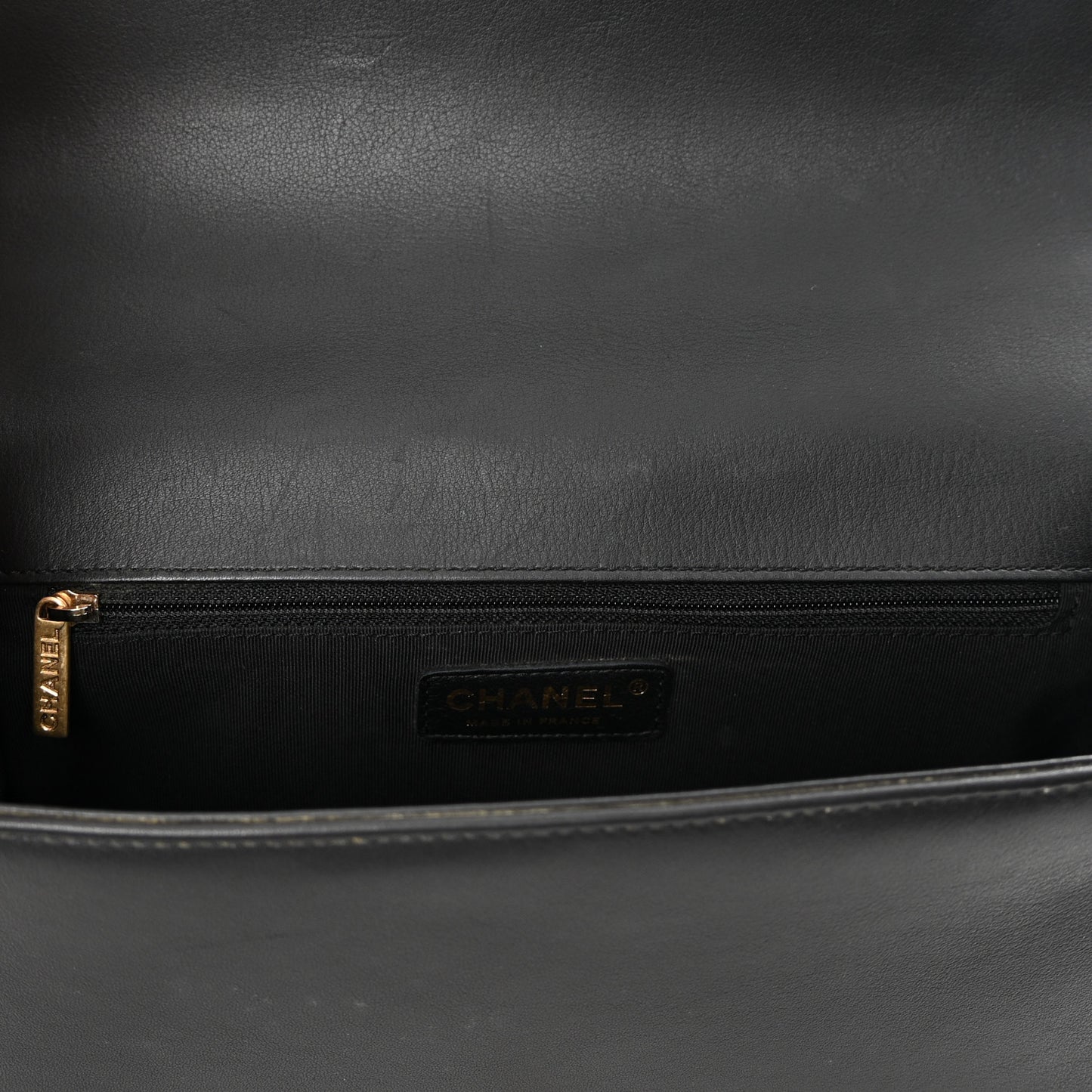 Calfskin Quilted New Medium Boy Flap Black